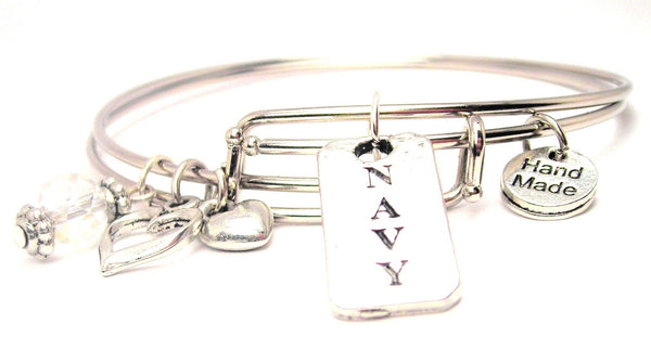 navy bracelet, navy bangles, navy jewelry, military bracelet, military bangles