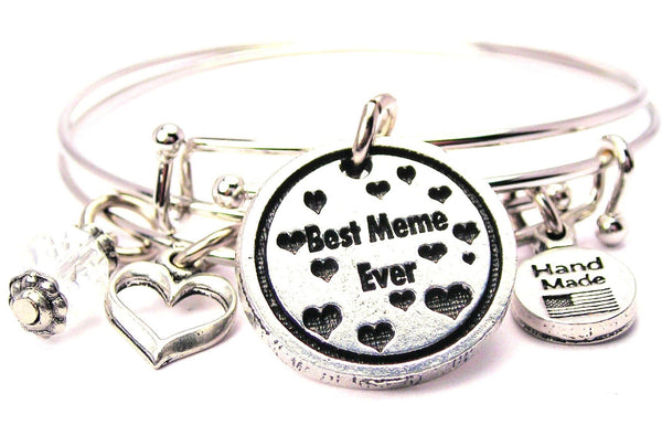 meme bracelet, meme bangles, meme jewelry, grandmother bracelet, French language bracelet