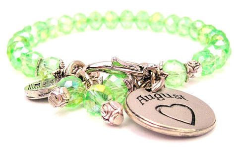 August Circle Splash Of Color Crystal Bracelet