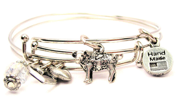 Sheep Lamb Triple Style Expandable Bangle Bracelet