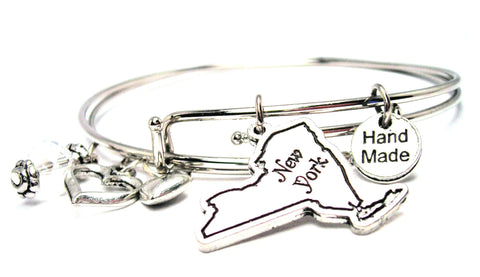 new York bracelet, new York bangles, I love new York bracelet, new York state bracelet