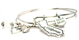 California bracelet, California bangles, California state bracelet, state of California bracelet