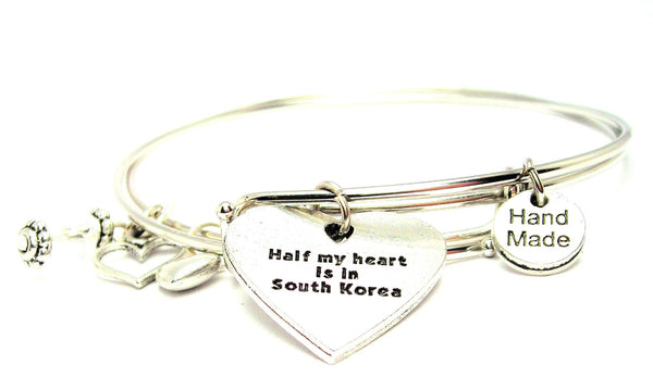 deployment bracelet, south Korea bracelet, military bracelet, military wife bracelet