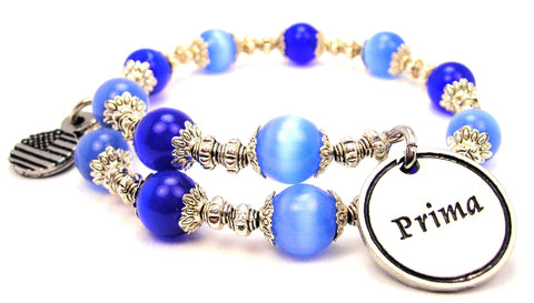 Prima Cat's Eye Beaded Wrap Bracelet