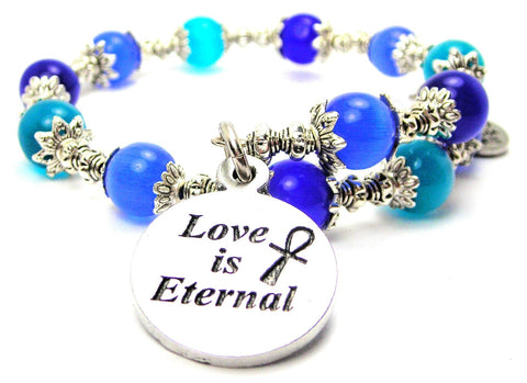 Love Is Eternal Cat's Eye Beaded Wrap Bracelet