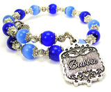 Bubbie Vintage Scroll Cat's Eye Beaded Wrap Bracelet