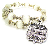 Grandma Victorian Scroll Cat's Eye Beaded Wrap Bracelet