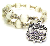 Sobrinha Victorian Scroll Cat's Eye Beaded Wrap Bracelet