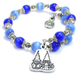 Gnomes In Love Cat's Eye Beaded Wrap Bracelet