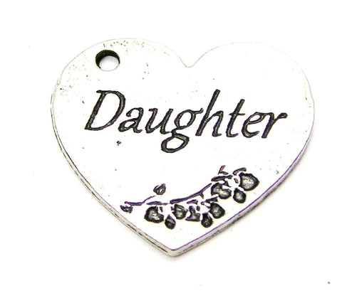 Daughter Heart Genuine American Pewter Charm