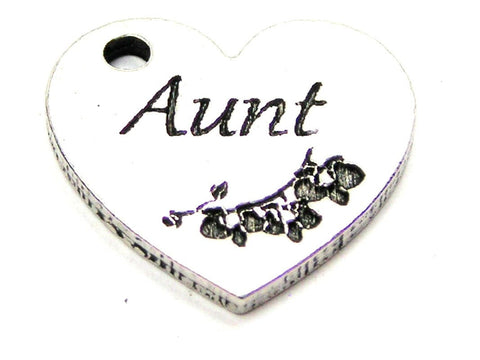 Aunt Heart Genuine American Pewter Charm