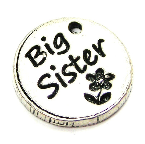 Big Sister Circle Genuine American Pewter Charm