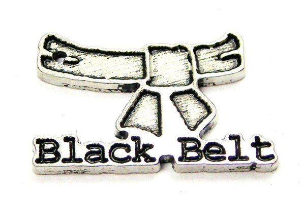 Black Belt Genuine American Pewter Charm