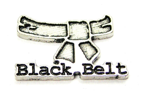 Black Belt Genuine American Pewter Charm