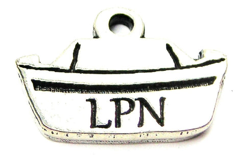 LPN Nurse Hat Genuine American Pewter Charm