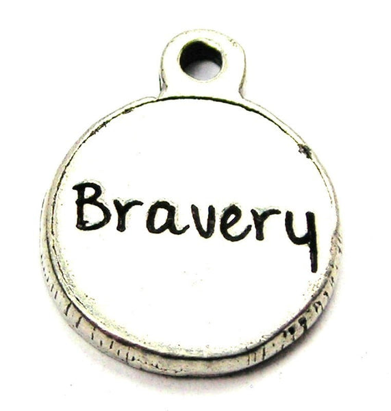 Bravery Circle Genuine American Pewter Charm