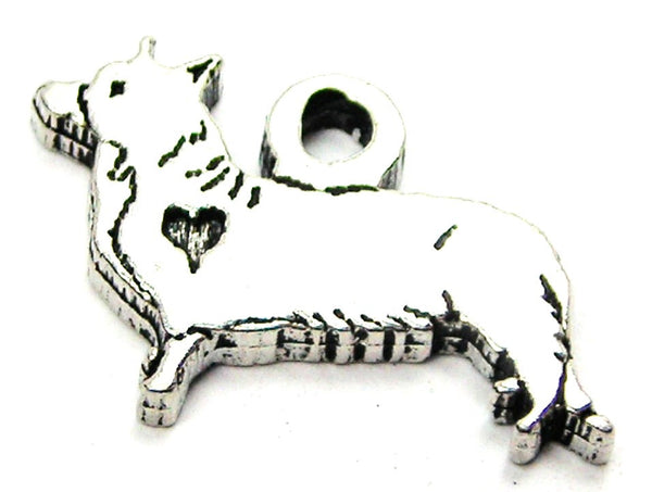 Standing Corgi Genuine American Pewter Charm