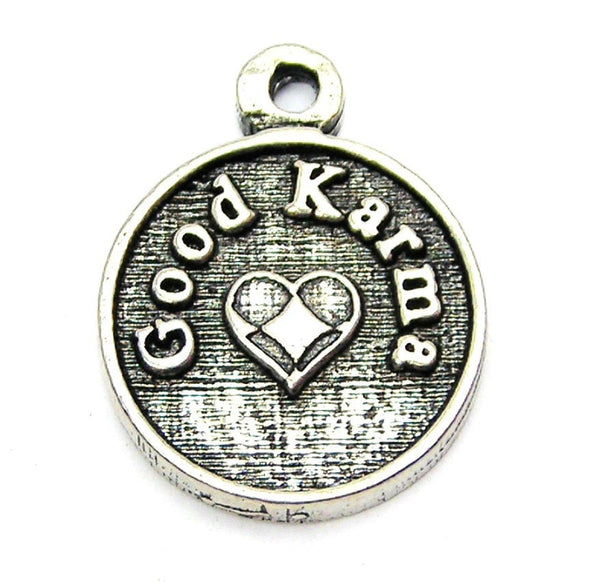 Good Karma Circle Genuine American Pewter Charm