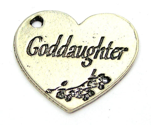 Goddaughter Heart Genuine American Pewter Charm