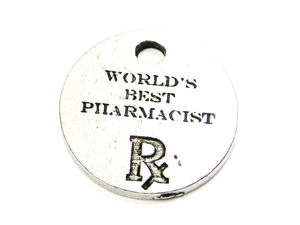 Worlds Best Pharmacist Genuine American Pewter Charm