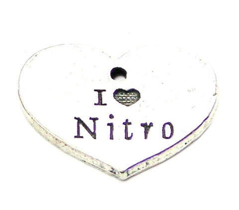 I Love Nitro Genuine American Pewter Charm