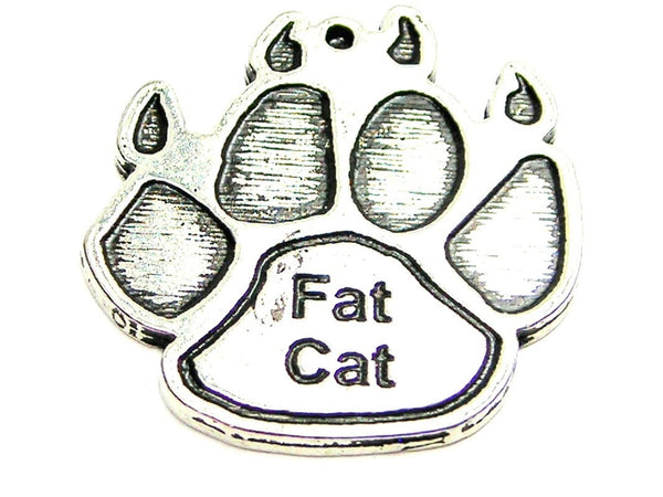 Fat Cat Paw Genuine American Pewter Charm