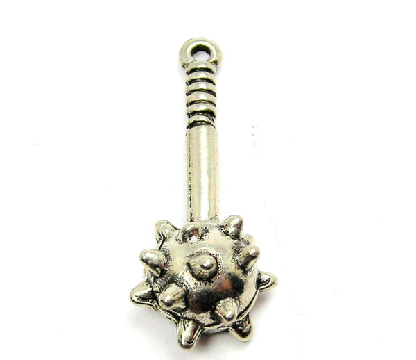 Spiked Mace Genuine American Pewter Charm