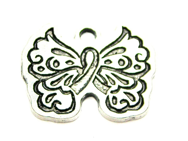 Butterfly With Hidden Awareness Ribbon Genuine American Pewter Charm