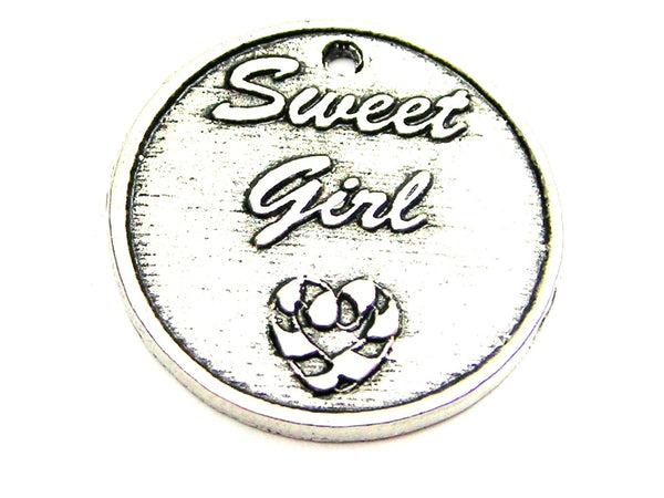 Sweet Girl Genuine American Pewter Charm