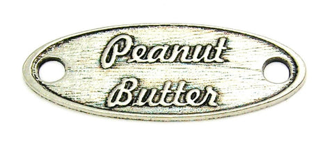 Peanut Butter 2 Hole Connector Genuine American Pewter Charm