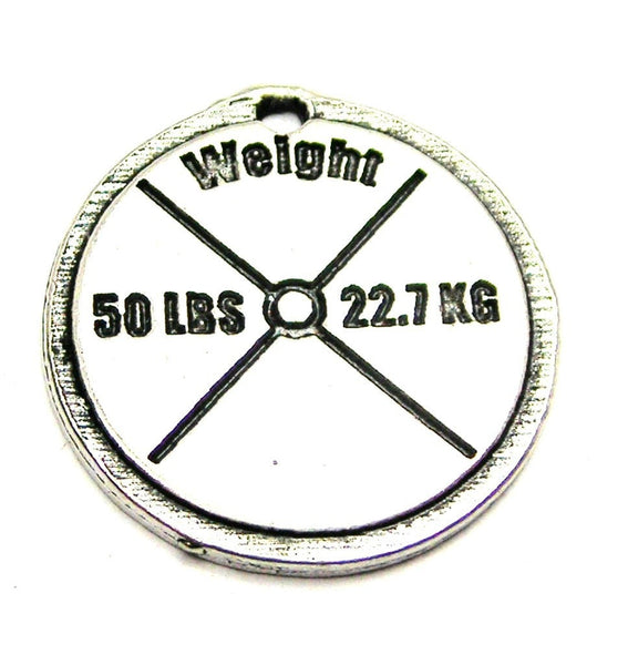 50 Lb Weight Genuine American Pewter Charm