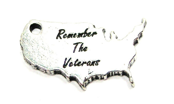 Remember The Veterans Genuine American Pewter Charm