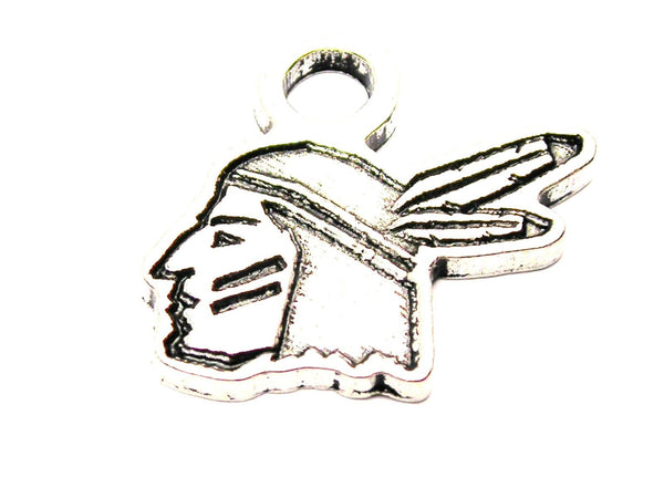 Indian Head Genuine American Pewter Charm