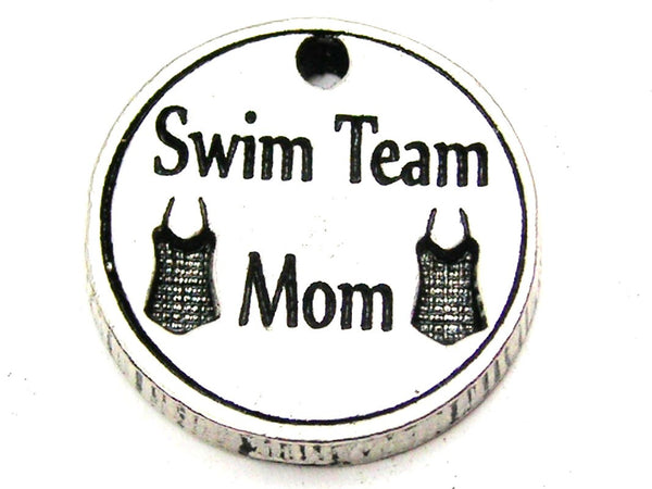 Swim Team Mom Genuine American Pewter Charm