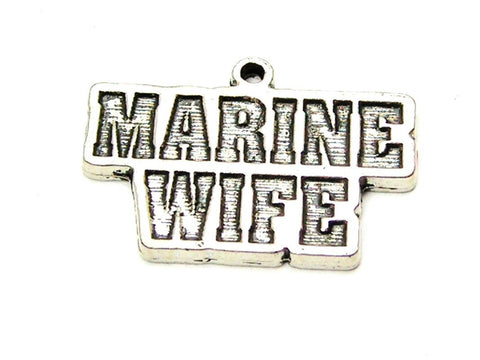 Marine Wife Genuine American Pewter Charm