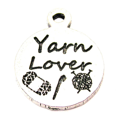 Yarn Lover Circle Genuine American Pewter Charm