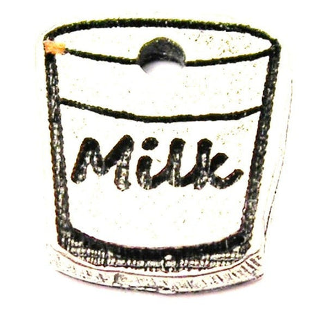 Glass Of Milk Genuine American Pewter Charm