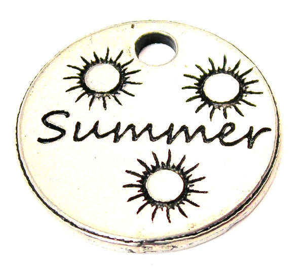 Summer Circle Genuine American Pewter Charm