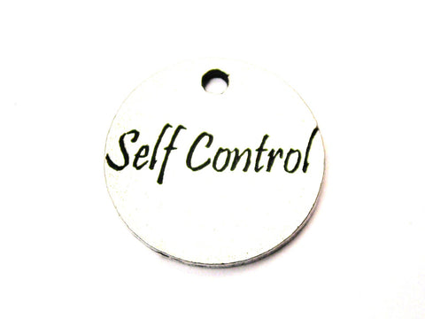 Self Control Circle Genuine American Pewter Charm