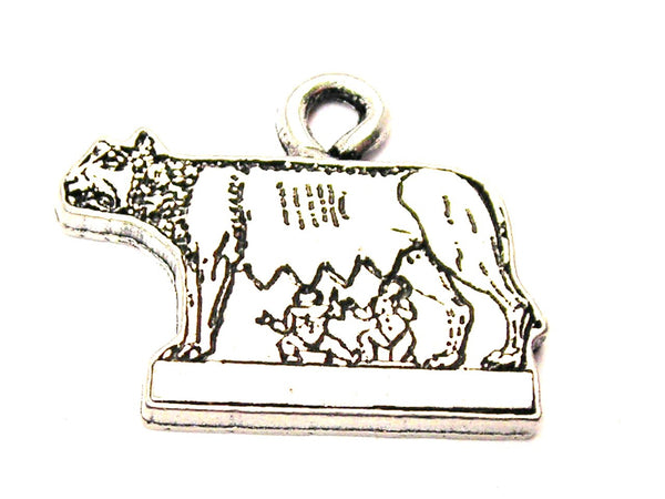 Remus And Romulus Genuine American Pewter Charm