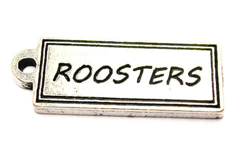 Roosters Tab Genuine American Pewter Charm