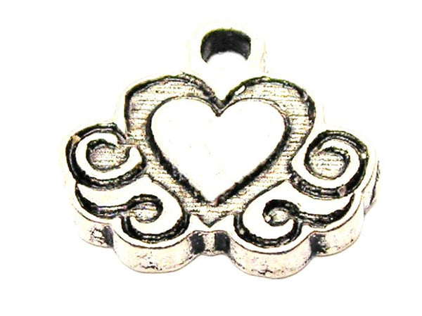 Valentine Heart Genuine American Pewter Charm