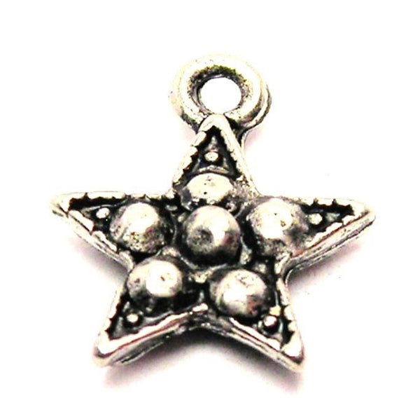 Bumpy Star Genuine American Pewter Charm