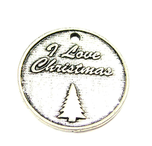 I Love Christmas Genuine American Pewter Charm