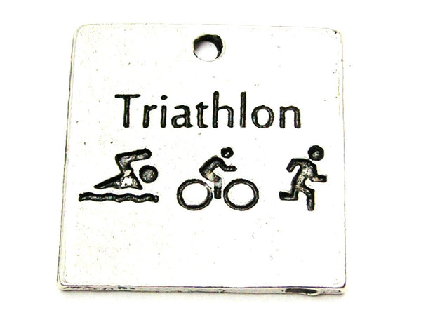 Triathlon Genuine American Pewter Charm