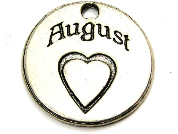 August Circle Genuine American Pewter Charm