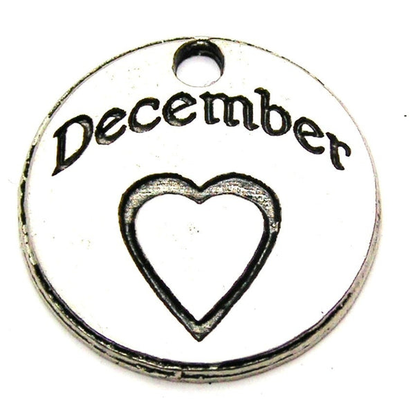 December Circle Genuine American Pewter Charm