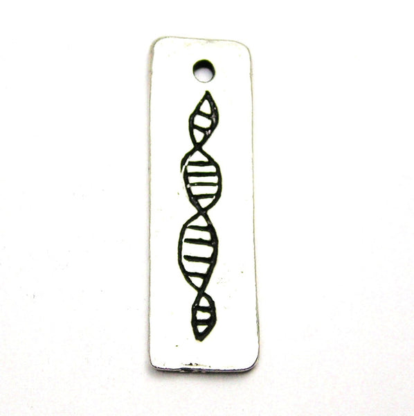 DNA Strand Genuine American Pewter Charm