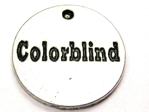 Colorblind Circle Genuine American Pewter Charm