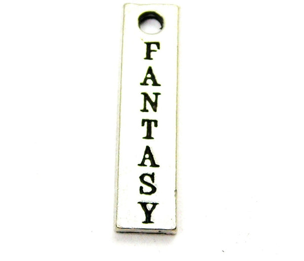 Fantasy Long Tab Genuine American Pewter Charm